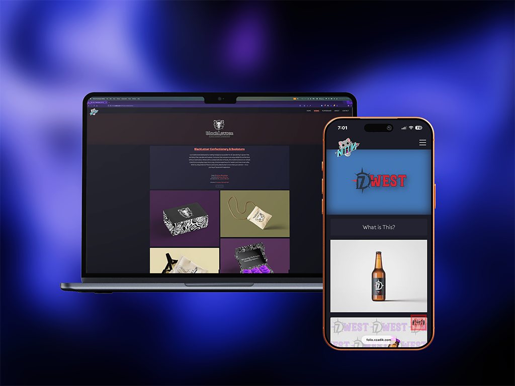 Legacy folio preview on MacBook and iPhone